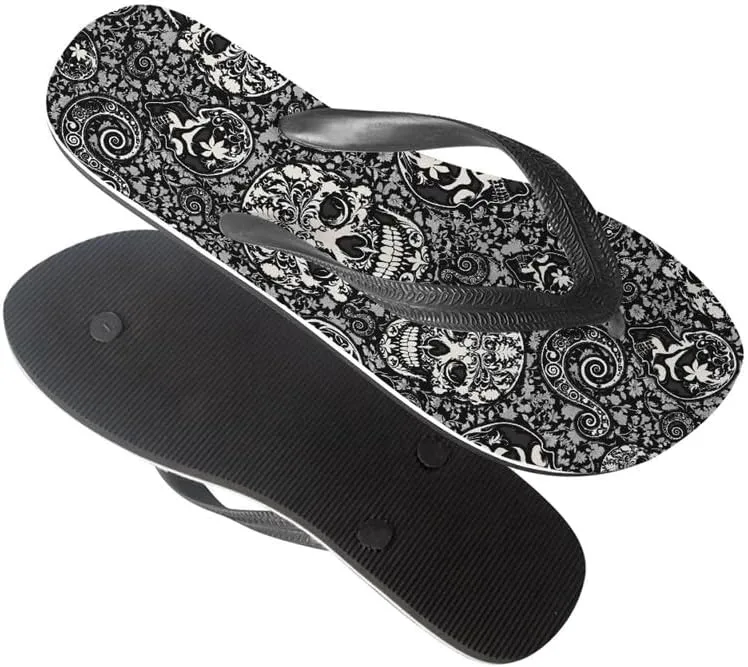 Women Retro Flip Flop Sandal Ginkgo Leaves Casual Thong Sandals Rose Feather Couple Beach Sandals Indoor or Outdoor