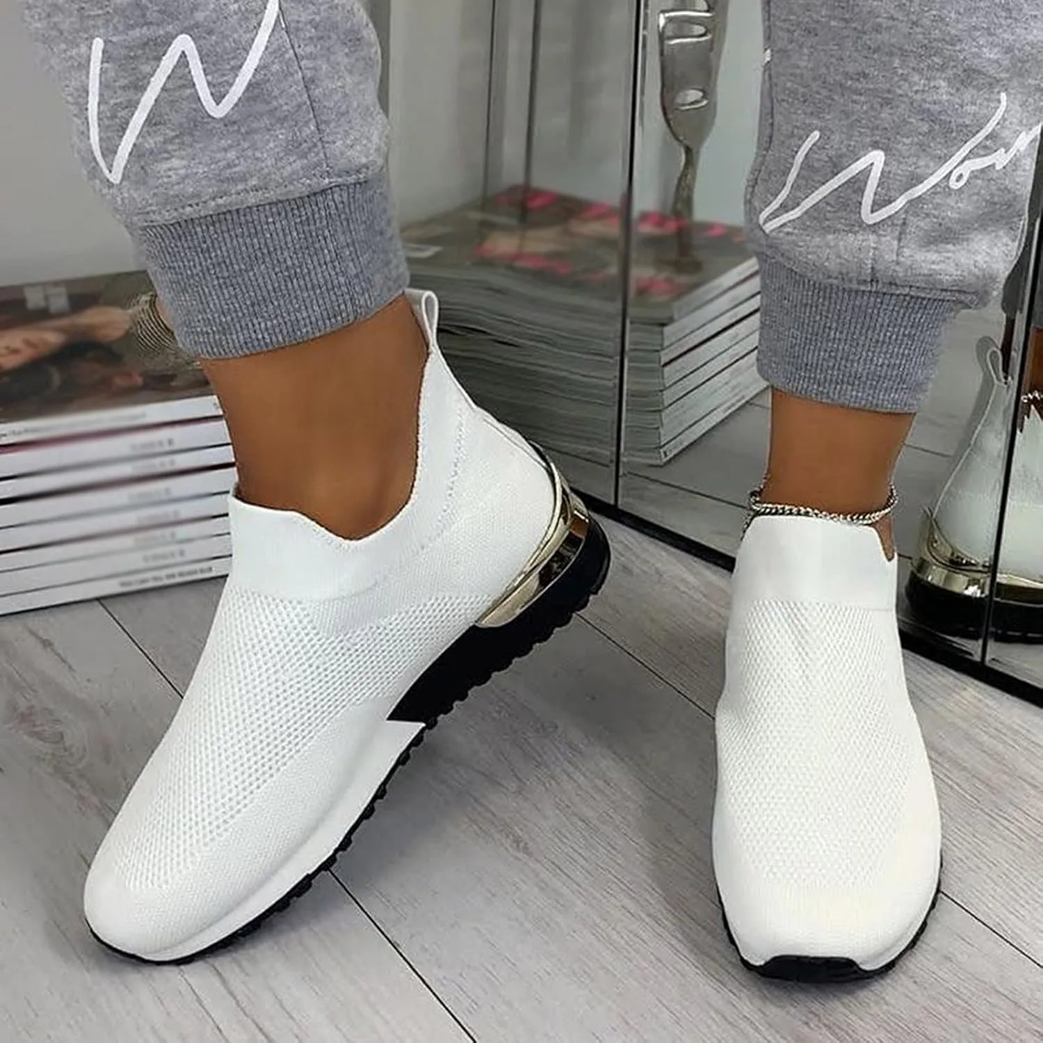 Women Running Shoes Lightweight Tennis Shoes Non Slip Mens Dress Shoes Walking Ladies Casual Shoes Waterproof Sneakers Waterproof Tennis Shoe Cross Trainer Shoe