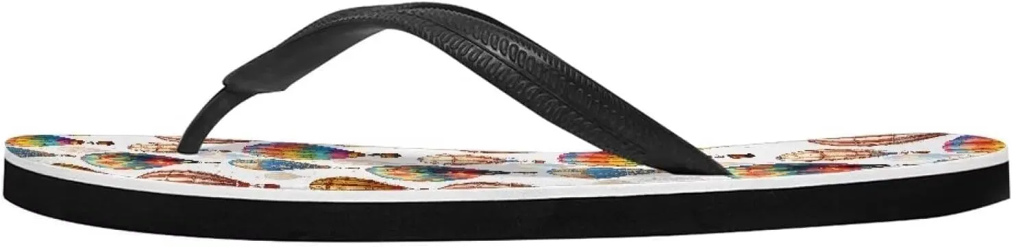 Women Tribal Flip Flop Sandal, Rose Soft Flip-Flop Slides Comfort Corgi Dog Pattern Fit Comfortable Ladies Slip