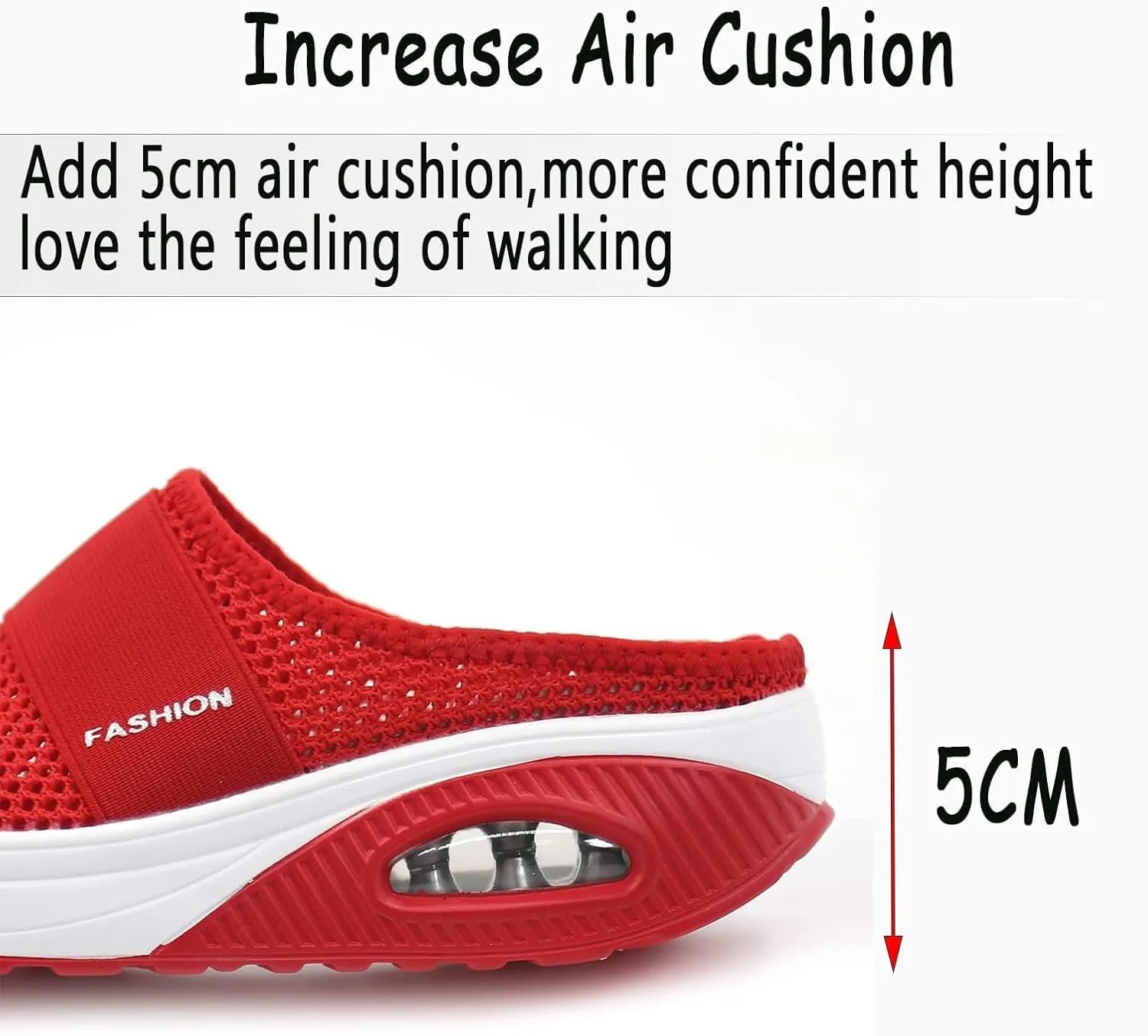 Womens Air Cushion Slip-On Orthopedic Diabetic Walking Shoes with Arch-Support Mesh Orthotic Comfortable Sneakers Slip-On Mule Open Back Breathable Lightweight Slippers
