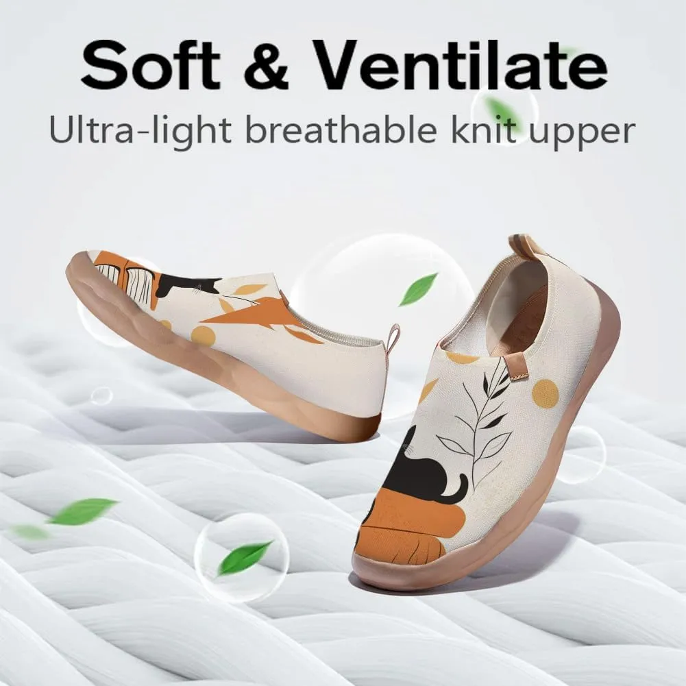 Women's Art Painted Travel Shoes Slip-on Casual Knitted Loafers Light and Comfortable Fashionable Sneakers
