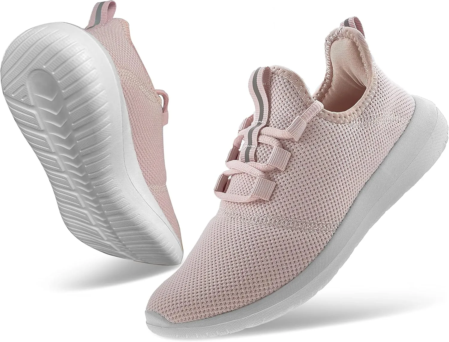 Women's Athletic Breathable Walking Tennis Running Shoes Slip on Casual Fashion Sneakers Pink