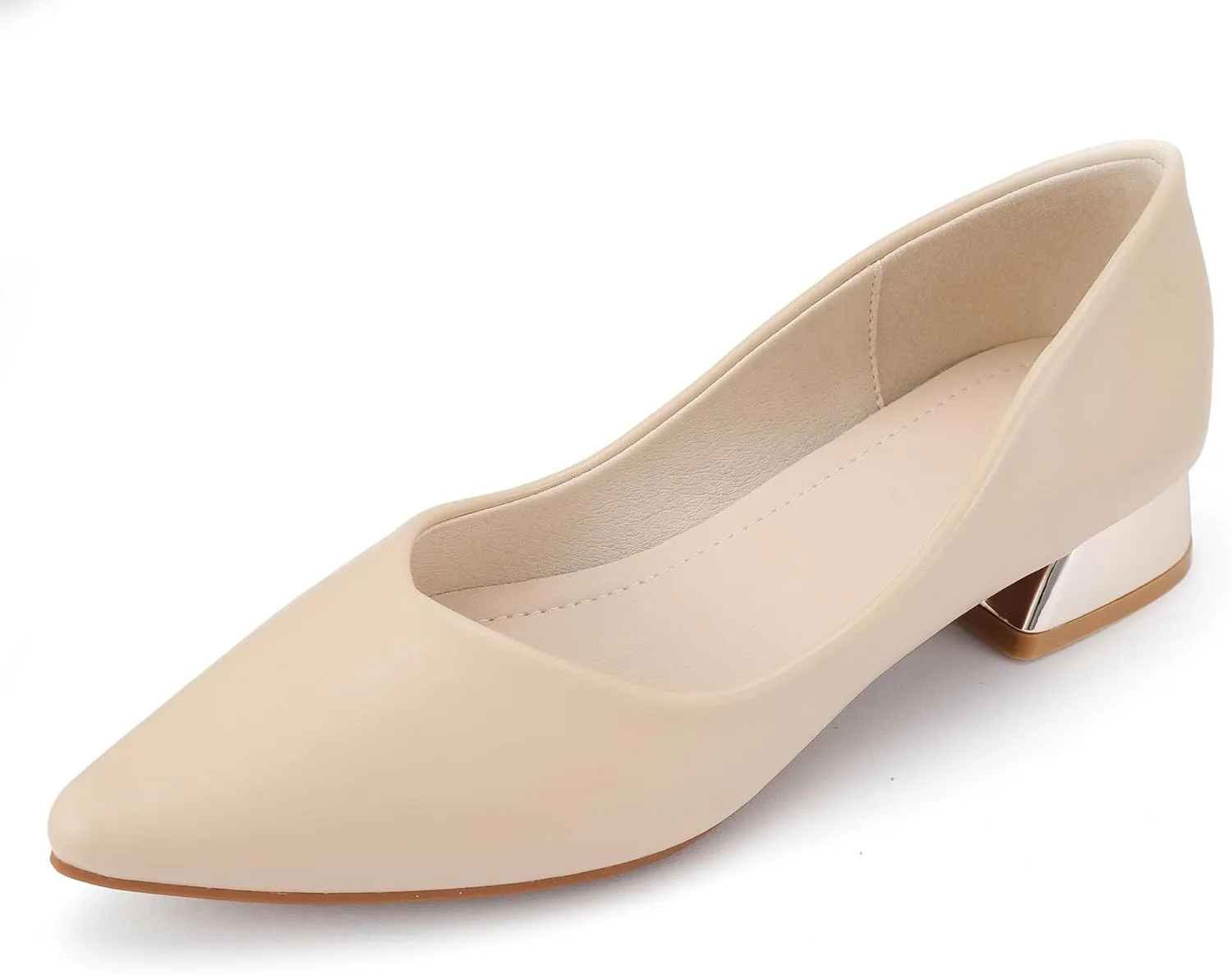 Women's Chunky Closed Toe Low Block Heels Work Pumps Comfortable Dress Wedding Shoes for Party Office