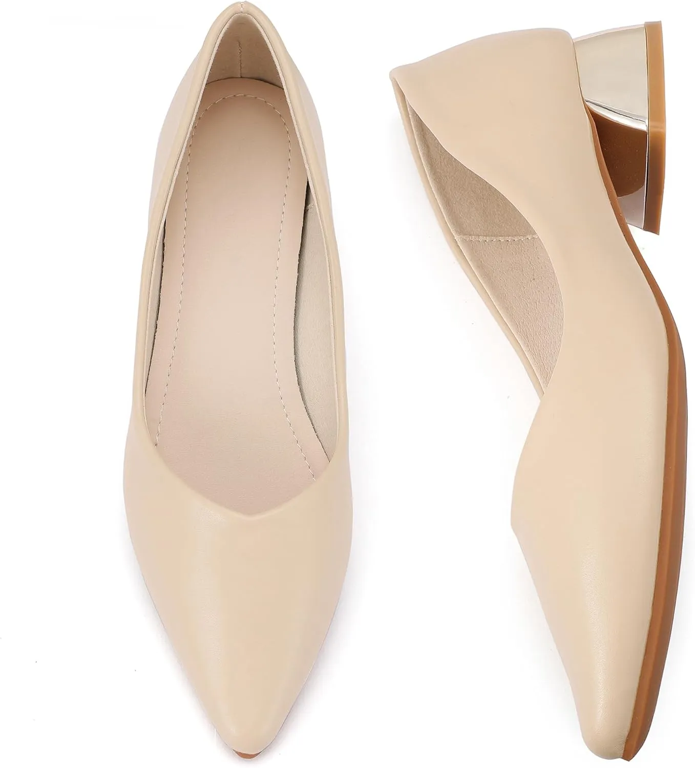 Women's Chunky Closed Toe Low Block Heels Work Pumps Comfortable Dress Wedding Shoes for Party Office
