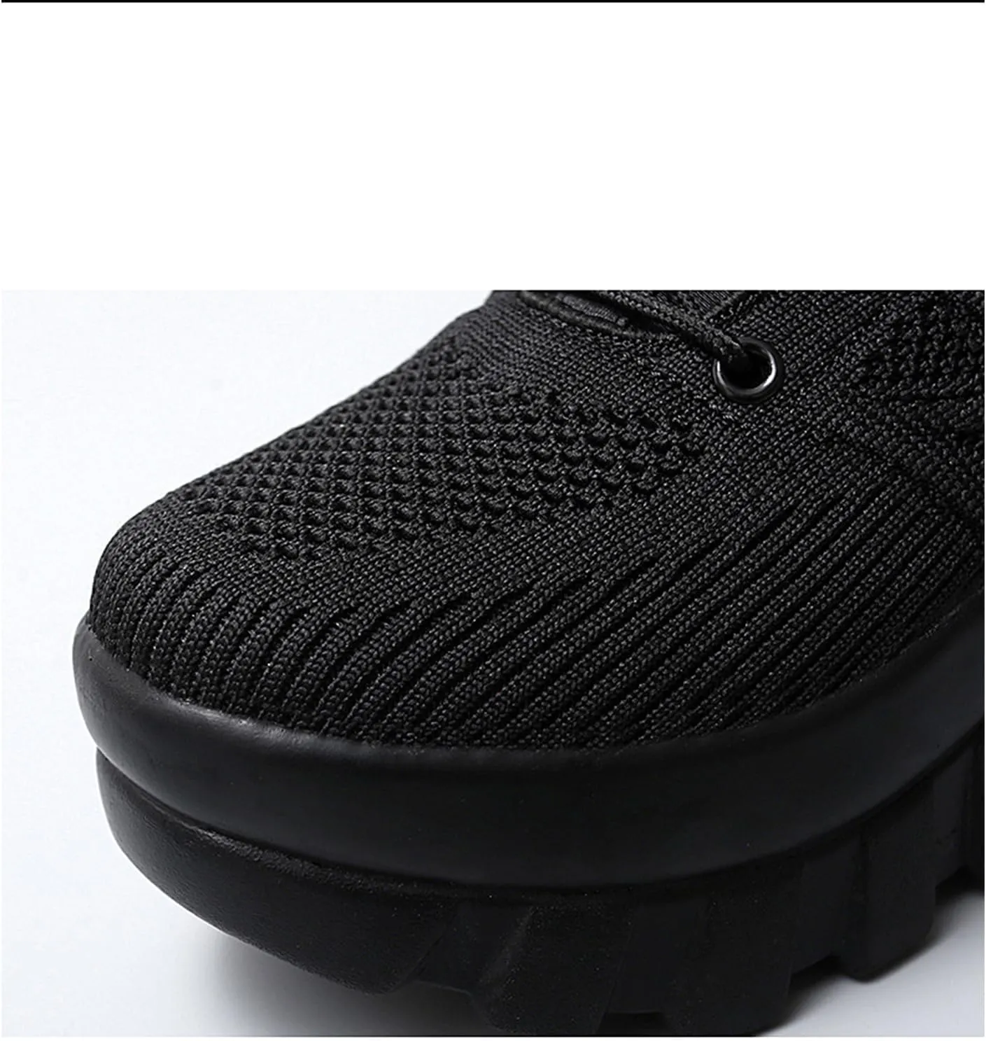 Women's Chunky Platform Comfort Orthopedic Wedge Walking Shoes Fashion Knitted Breathable Lace Up Lug Sole Casual Non-Slip Running Shoes with Arch Support