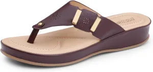Women's Comfortable Memory Foam Thong Doctor Slippers/Flip-Flops| Fashionable Casual & Stylish| Lightweight & Breathable|Outdoor Synthetic Casual Chappals Sandals Ladies/Girls D-617