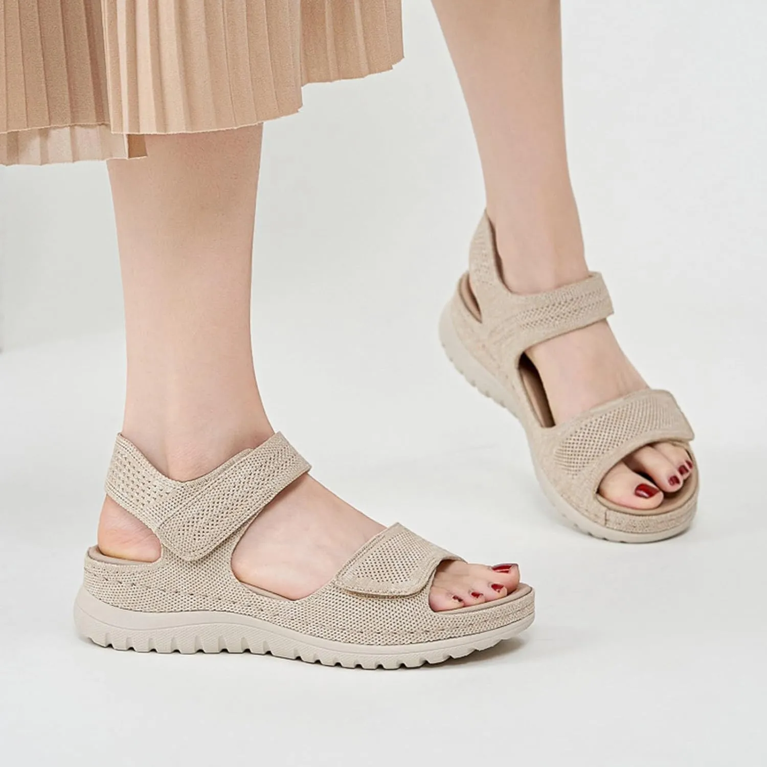 Women's Comfortable Sandals, Trendy Casual Shoes, Sporty with Open Toe Summer Platform, Elegant Beach Ultra-Thin Mules