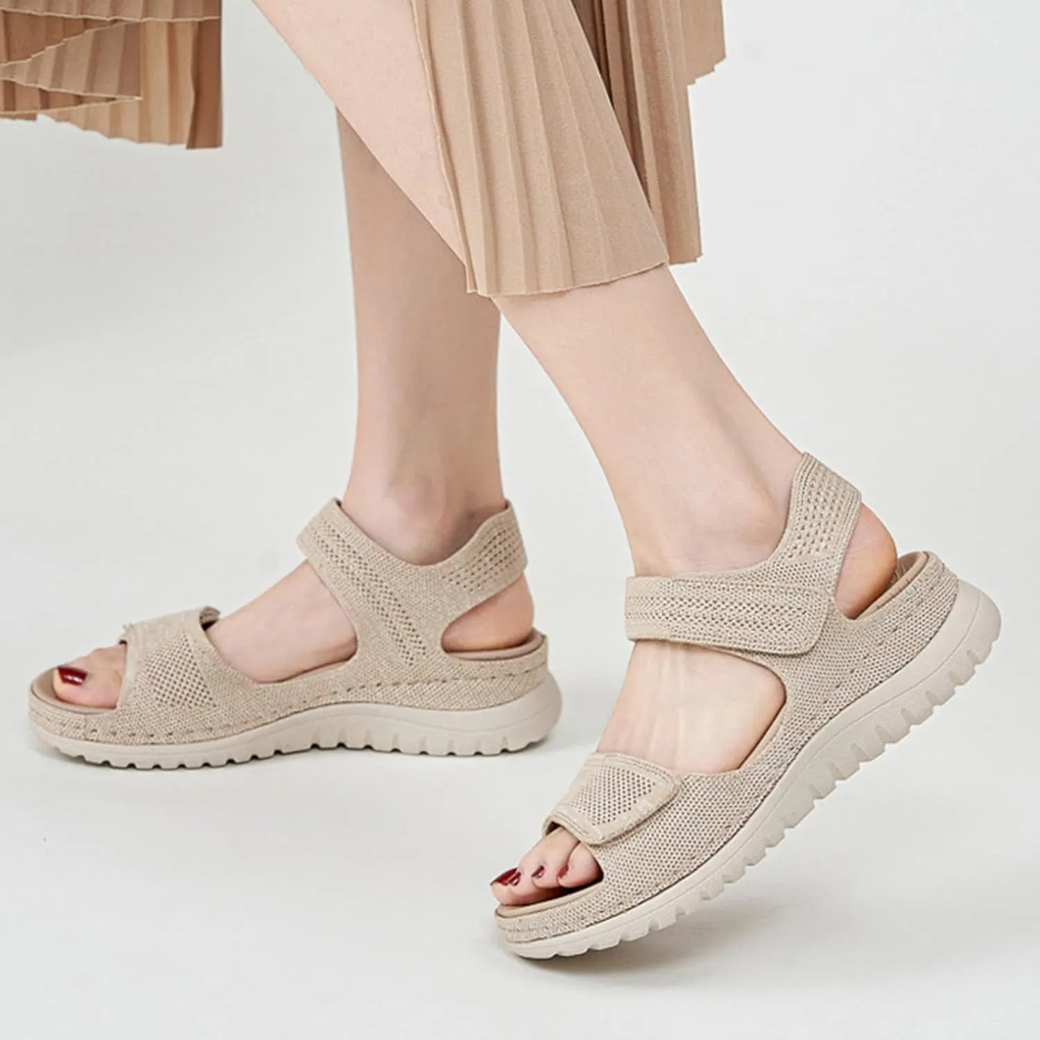 Women's Comfortable Sandals, Trendy Casual Shoes, Sporty with Open Toe Summer Platform, Elegant Beach Ultra-Thin Mules