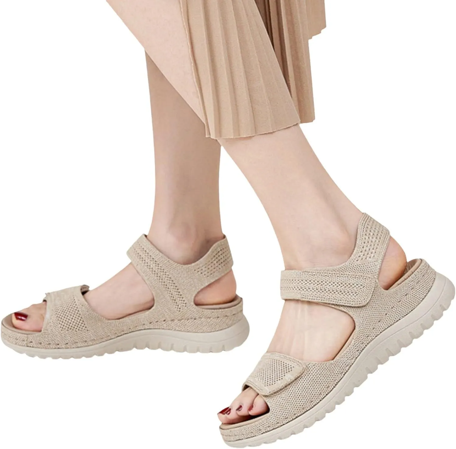 Women's Comfortable Sandals, Trendy Casual Shoes, Sporty with Open Toe Summer Platform, Elegant Beach Ultra-Thin Mules