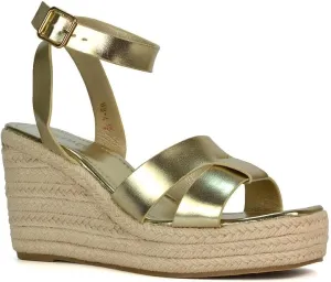 Womens Espadrille Wedge Heel Sandals Ladies Ankle Strap Summer Casual Platform Shoes Size 5-10