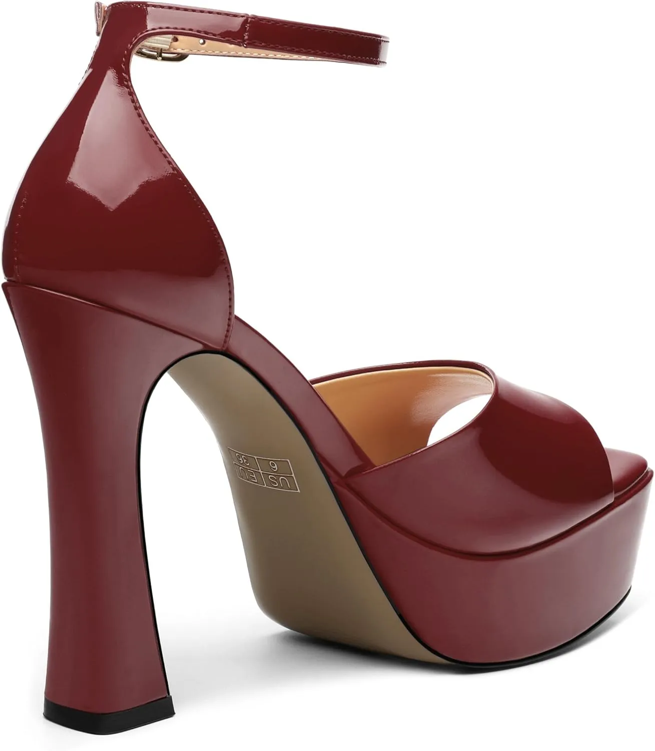 Women's Fashion High Heel Square Toe Platform Sandals, Open Toe Ankle Strap Sandals for women, Elegant and Comfortable Date Party Banquet Dress Shoes
