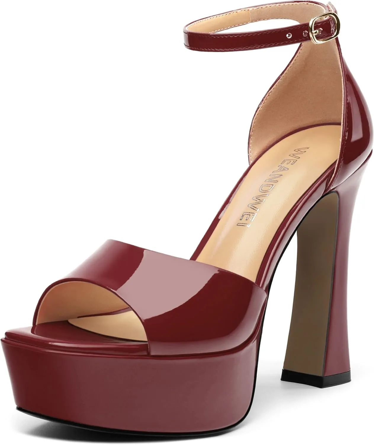 Women's Fashion High Heel Square Toe Platform Sandals, Open Toe Ankle Strap Sandals for women, Elegant and Comfortable Date Party Banquet Dress Shoes