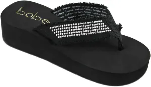Women's Fashion Platform Wedge Thong Flip Flops Sandals