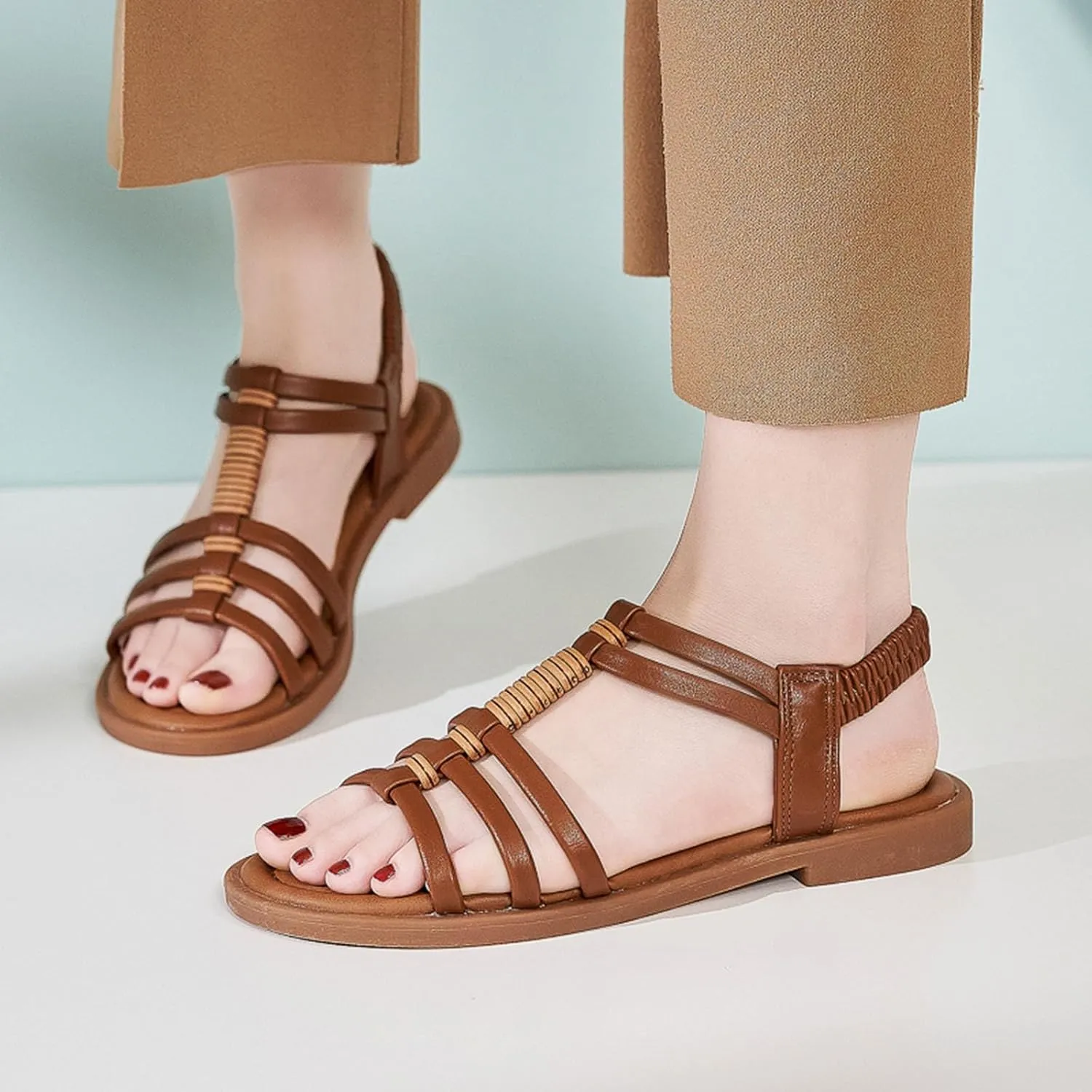 Womens Flip Flops Summer Bohemian Sandals Lace Flower Beach Flat Sandals Elegant Bridal Sandals Toe Ring Strappy Sandal