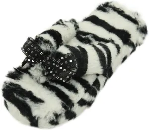 Women's Girls Soft Fluffy Indoor House Flip-Flops Non-Slip SPA Thong Slippers