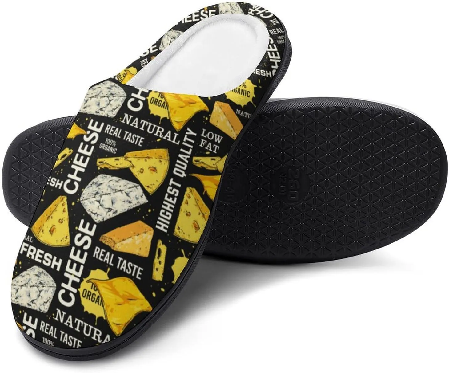 Womens Halloween Cotton Slippers Mens House Slippers Memory Foam Clog Slippers Non-Slip Sole Warm Indoor Outdoor Shoes
