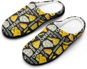 Womens Halloween Cotton Slippers Mens House Slippers Memory Foam Clog Slippers Non-Slip Sole Warm Indoor Outdoor Shoes