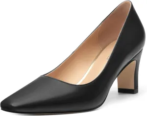 Women's High Heel Closed Toe Dress Shoes Chunky Heel Bridal Wedding Party Pumps Shoes
