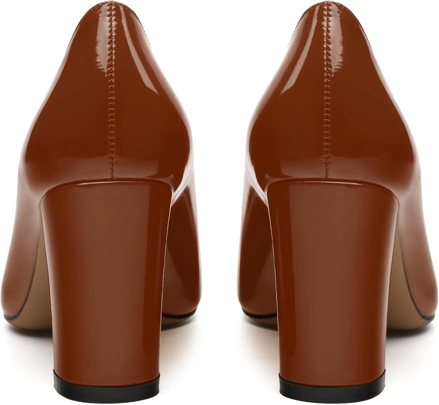 Womens High Heel Pumps, Pointed Toe Chunky Heel Pumps for Women, Daily Dress Shoes for Workplace 3.3"