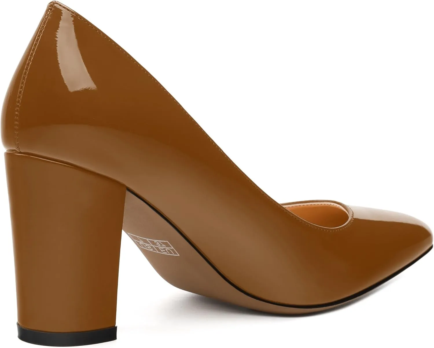 Womens High Heel Pumps, Pointed Toe Chunky Heel Pumps for Women, Daily Dress Shoes for Workplace 3.3"