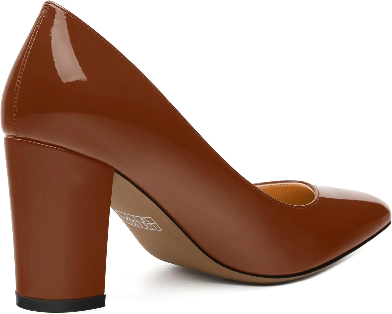 Womens High Heel Pumps, Pointed Toe Chunky Heel Pumps for Women, Daily Dress Shoes for Workplace 3.3"