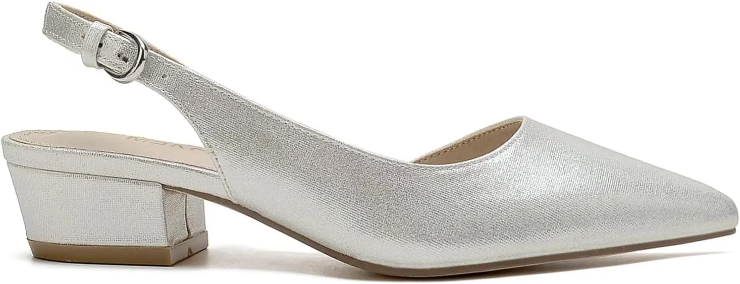 Women's Low Heel Slingback Pumps