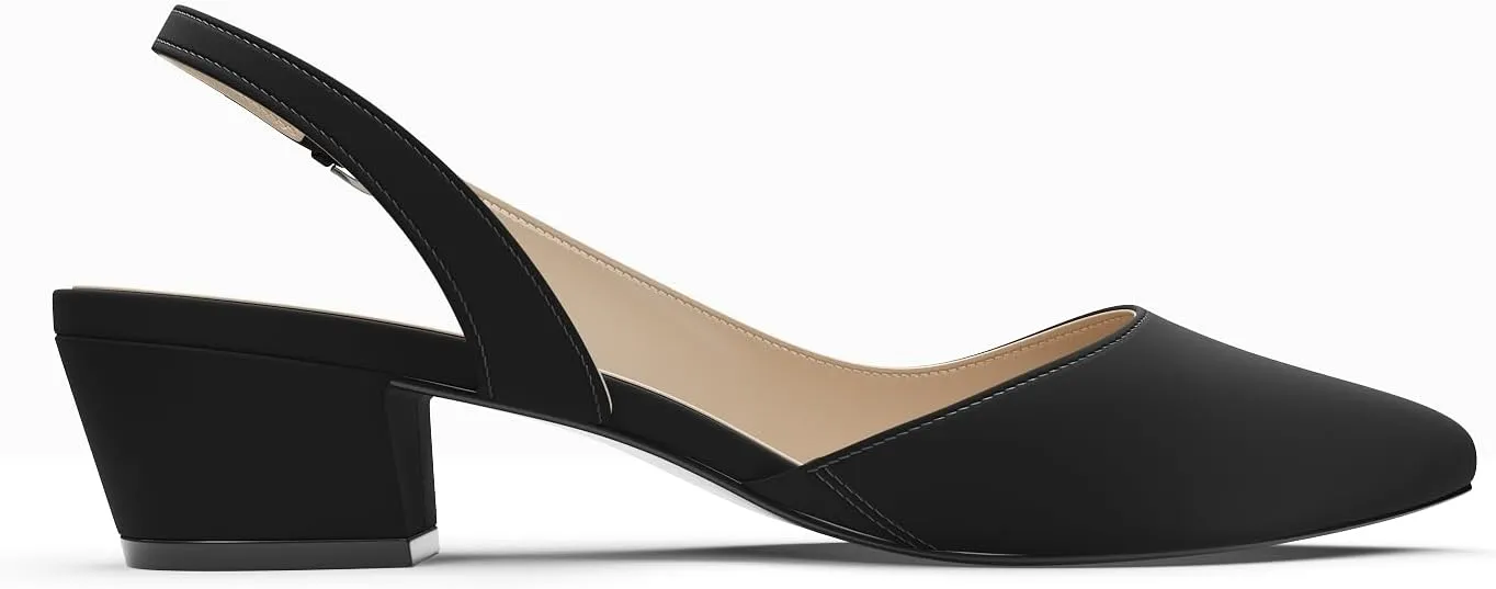 Women's Low Heel Slingback Pumps
