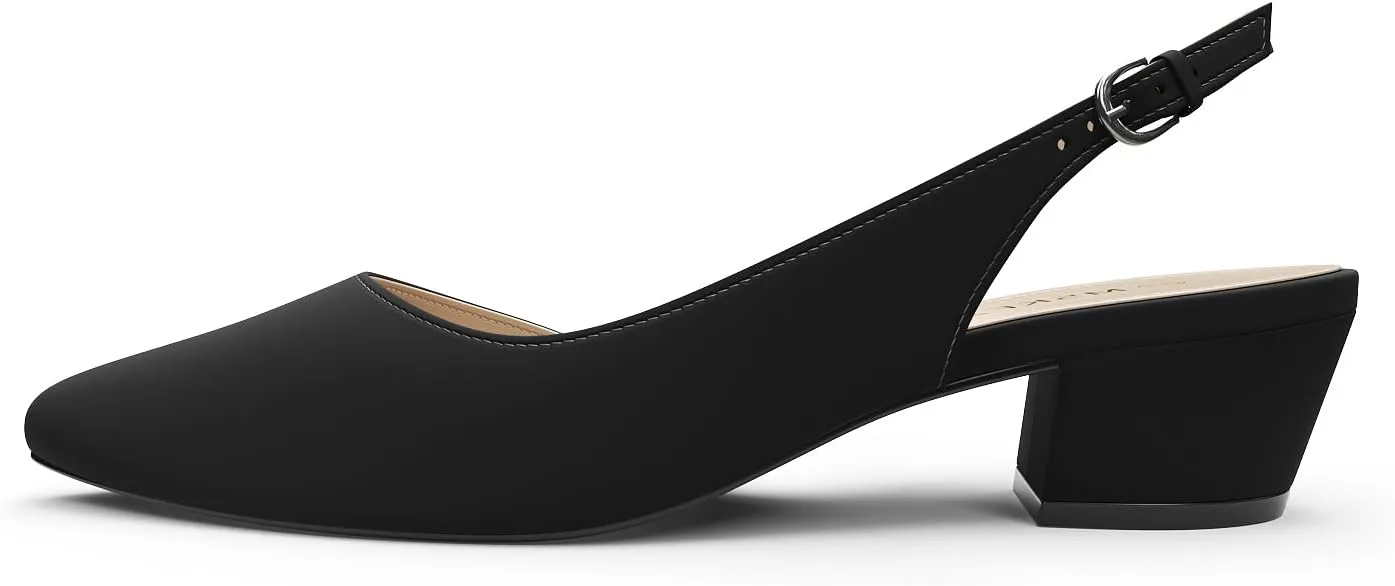Women's Low Heel Slingback Pumps