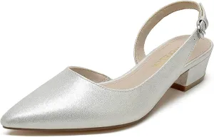 Women's Low Heel Slingback Pumps
