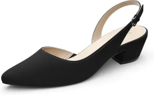 Women's Low Heel Slingback Pumps