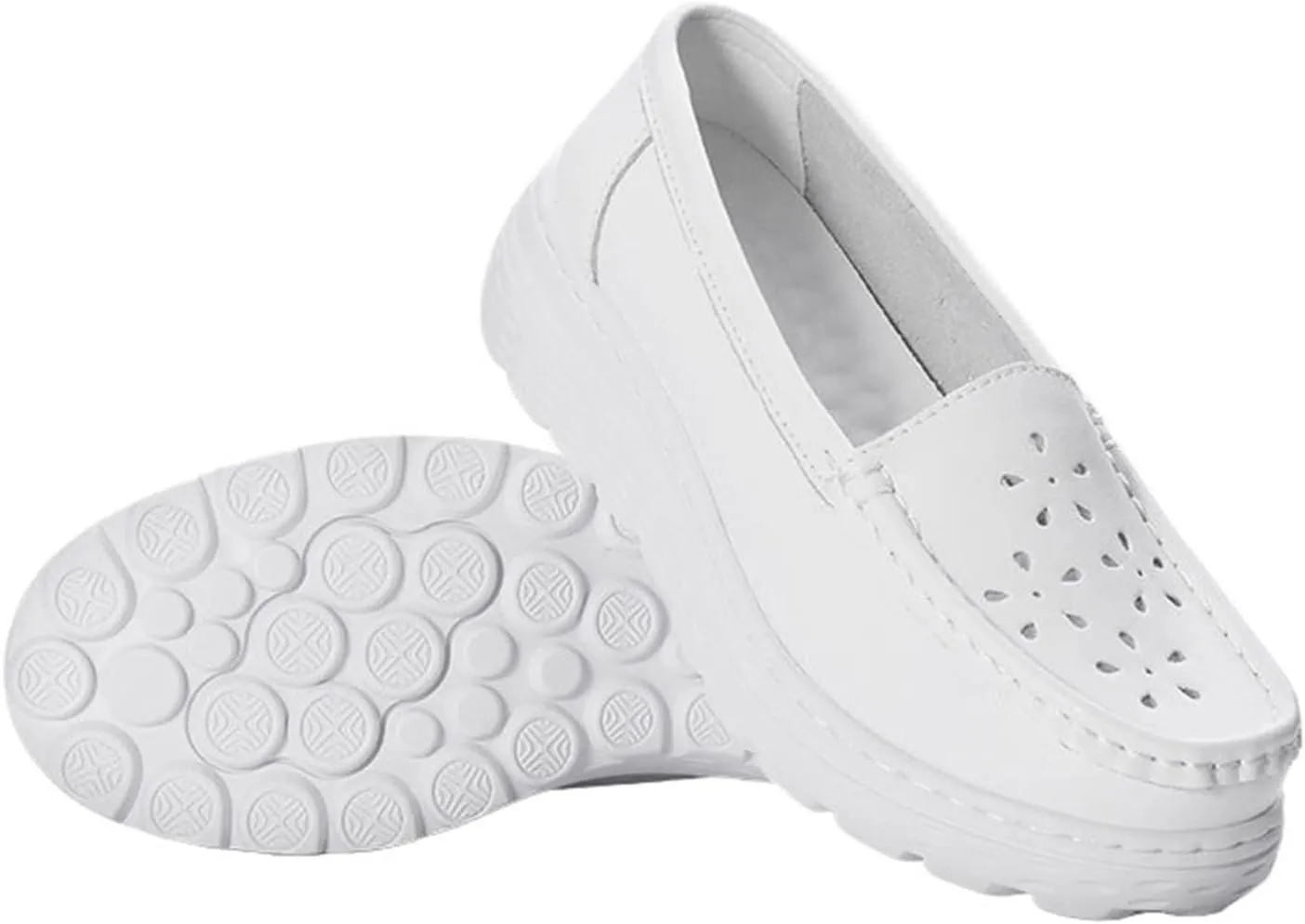 Womens Nurse Shoes On Lightweight White Slip Resistant High Arch Support Healthcare Work Shoes