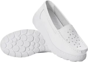 Womens Nurse Shoes On Lightweight White Slip Resistant High Arch Support Healthcare Work Shoes