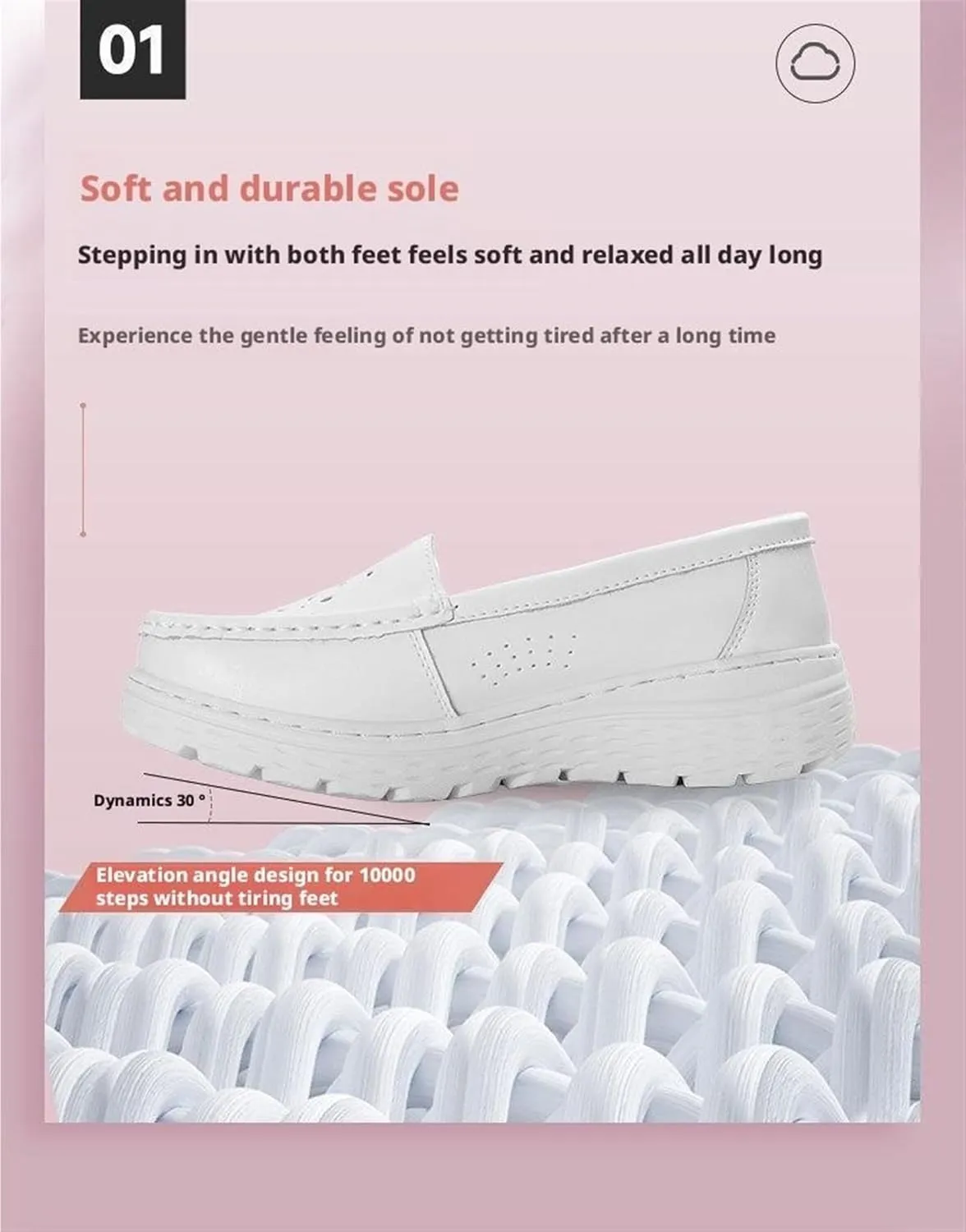 Womens Nurse Shoes On Lightweight White Slip Resistant High Arch Support Healthcare Work Shoes
