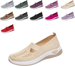 Women's Orthopedic Walking Shoes, Women's Orthopedic mesh Walking Shoes, Breathable mesh Slip-on Shoes, Non-Slip Arch Support, Foam Shoes Suitable for Diabetics