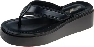 Women’s Platform Flip Flop Slip-on High Wedge Sandals Slippers Comfortable Summer Beach Sandals