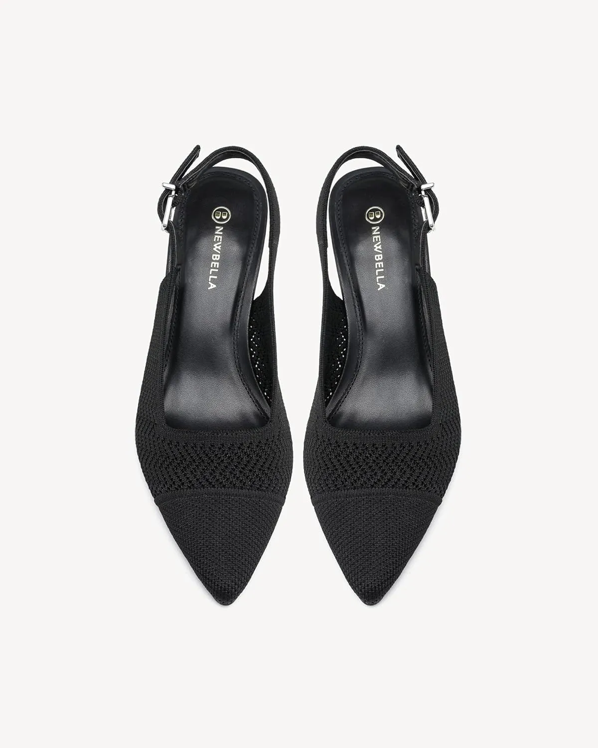 Women's Pointed Toe Chunky Block Heel Slingback Pumps
