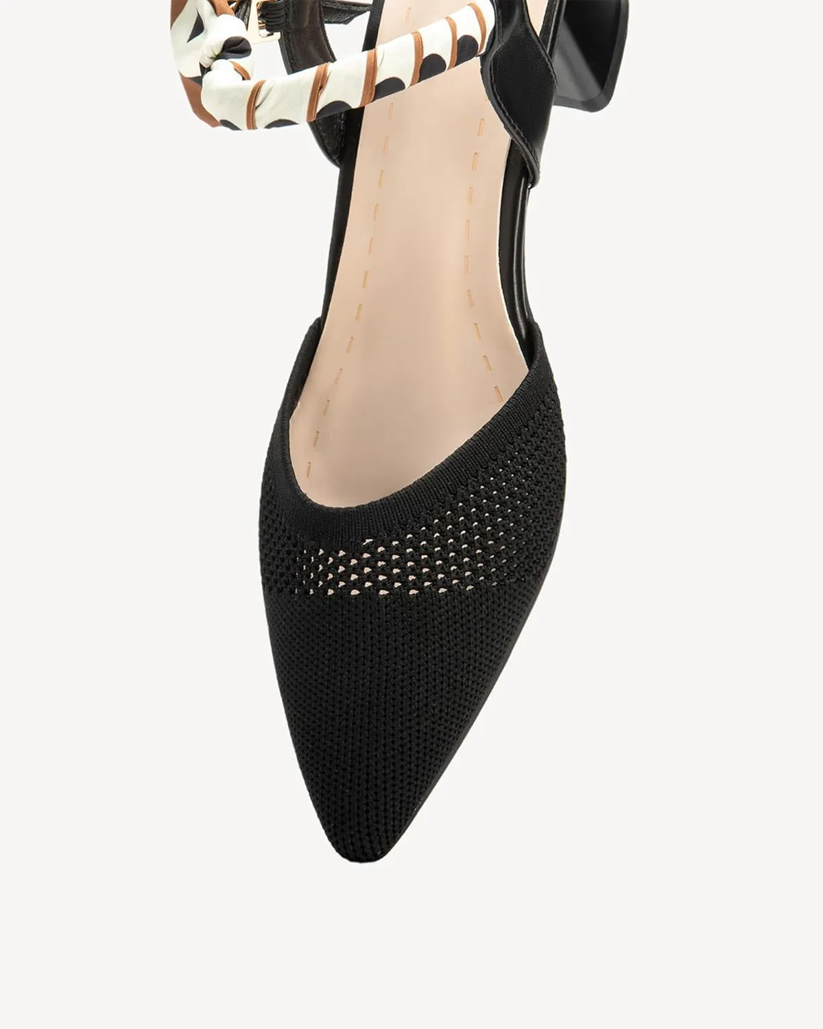 Women's Pointed Toe Chunky Block Heel Slingback Pumps