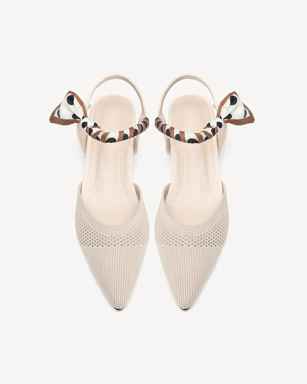 Women's Pointed Toe Chunky Block Heel Slingback Pumps