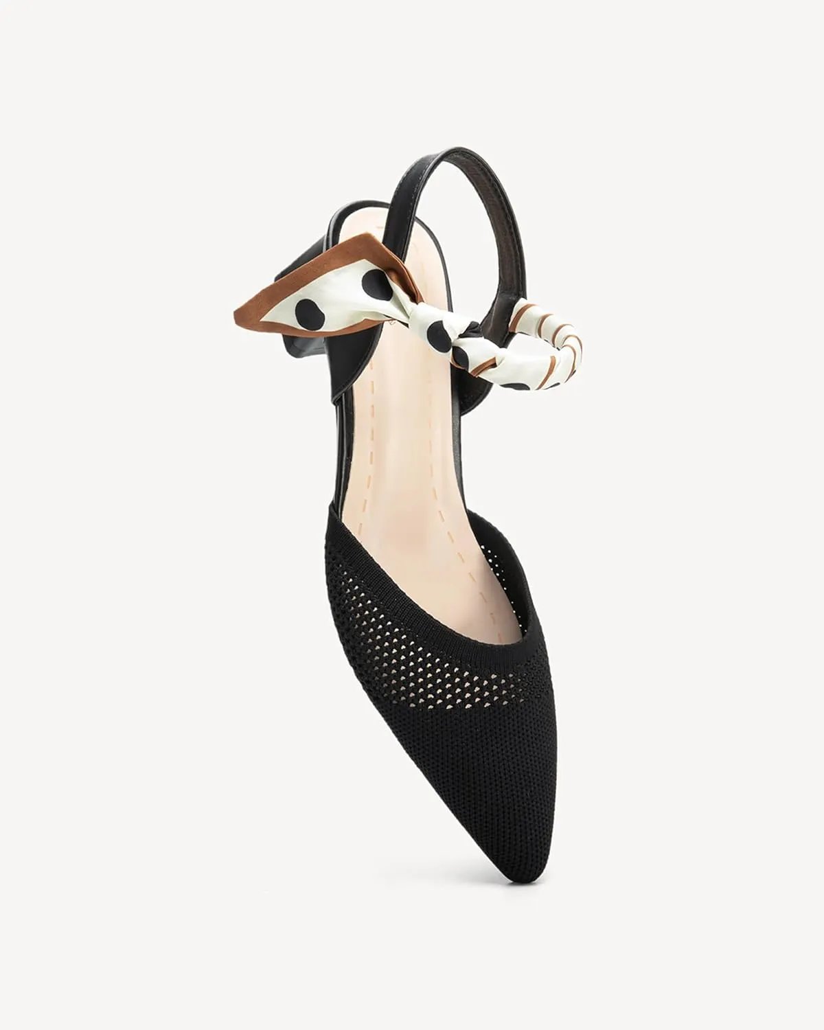Women's Pointed Toe Chunky Block Heel Slingback Pumps