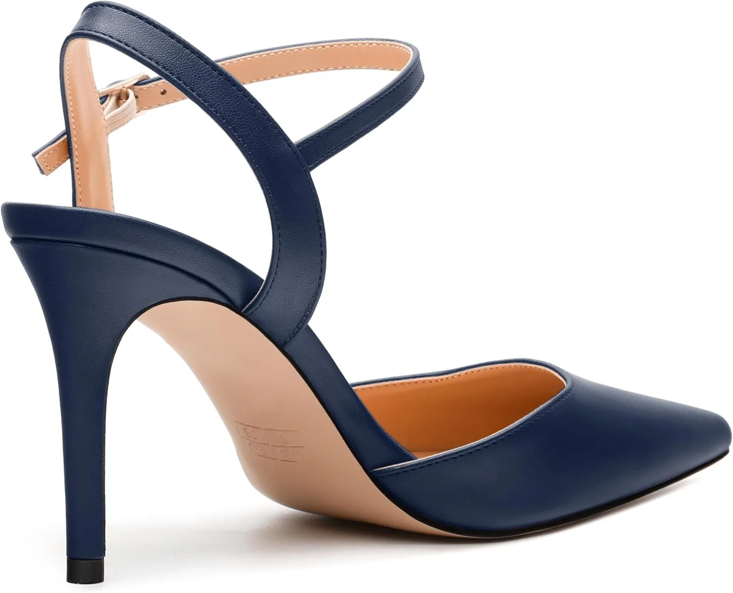 Women's Pumps, Buckle Adjustable Strap Pointed Toe Stiletto Heels, Fashion Matte High Heel Shoes for Women