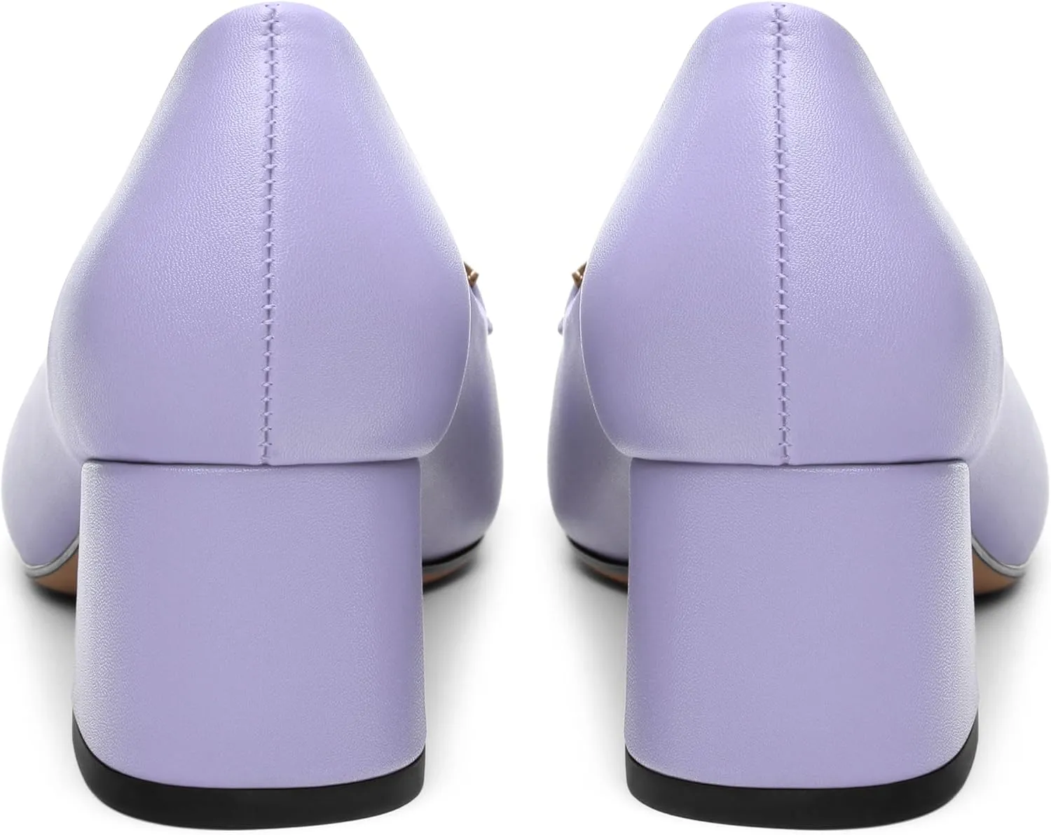 Women's Pumps Low Chunky Block Heel Square Toe Slip On Comfortable Dress Shoes for Work Office Casual