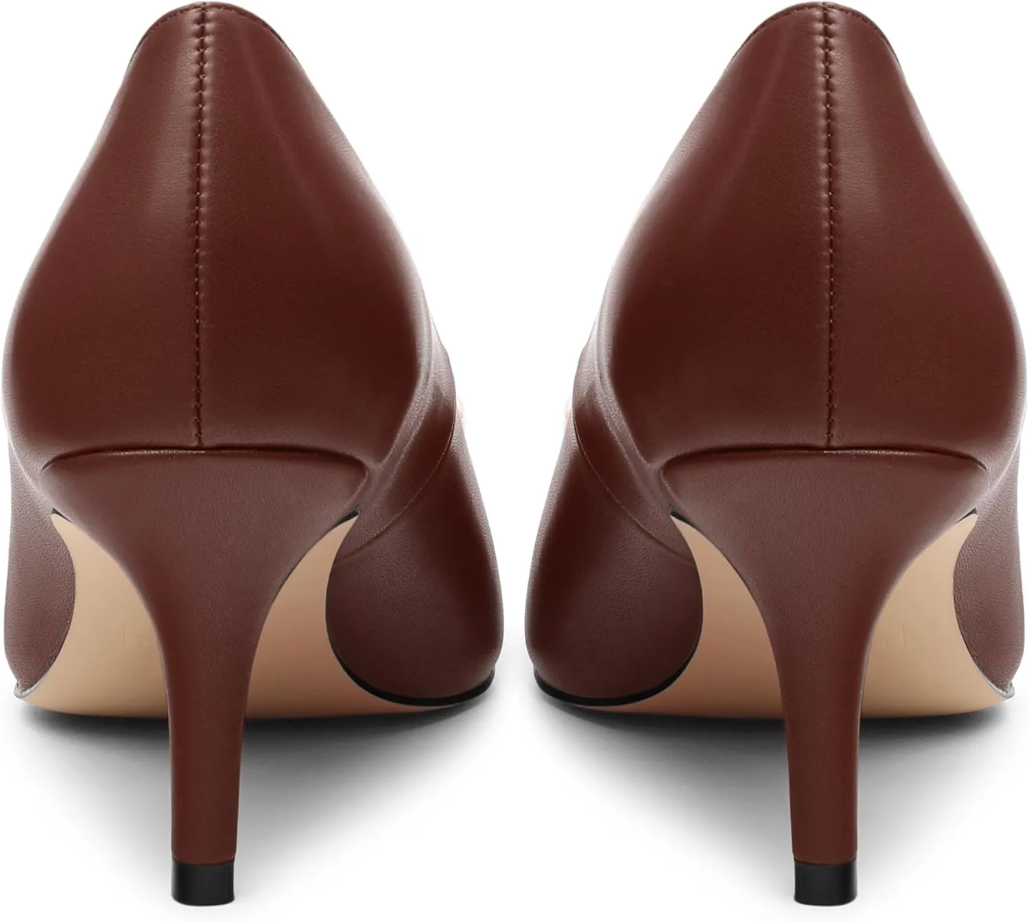 Women's Pumps Pointed Toe Mid Stiletto Heels Rectangular Metal Buckle Pumps Dress Party Shoes