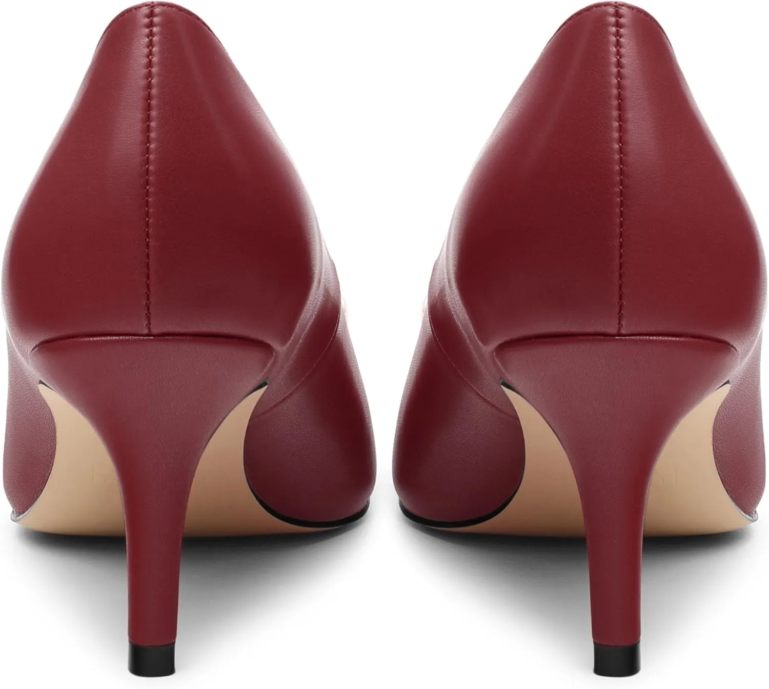 Women's Pumps Pointed Toe Mid Stiletto Heels Rectangular Metal Buckle Pumps Dress Party Shoes