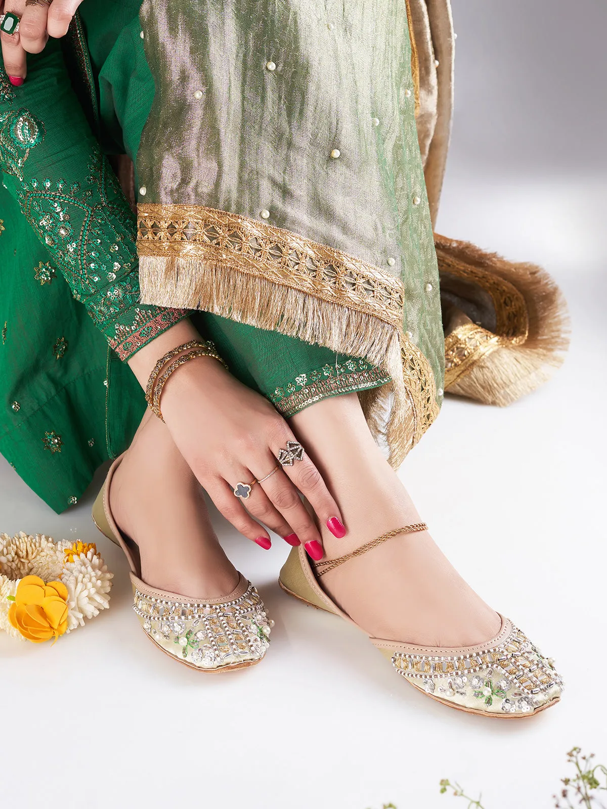 Women's "EMELDA" Embellished Stylish Khussa