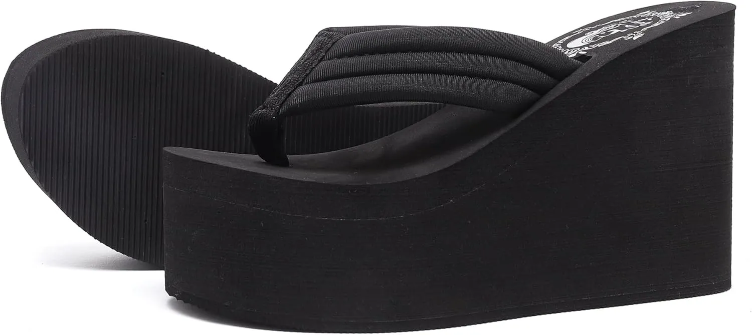 Womens Wedge Sandals Platform Sandals Women Chunky Wedge flip flops Sandals for Women