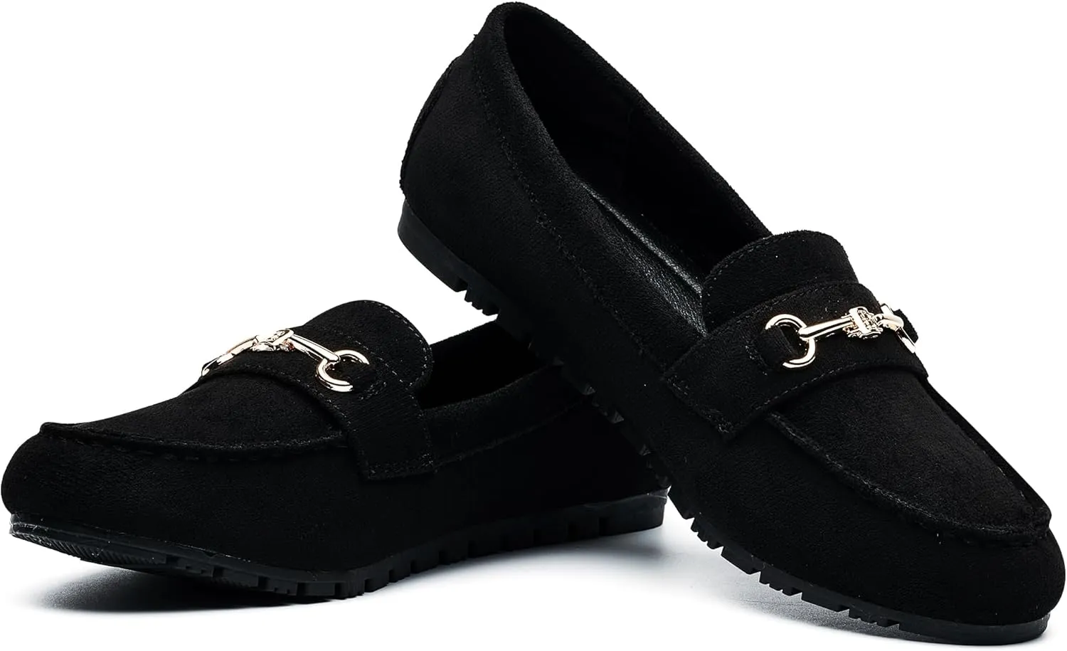 Women's Wide Loafers Casual Slip on Flat Shoes Women's Comfort Penny Loafers with Arch Support Women Dressy Moccasins