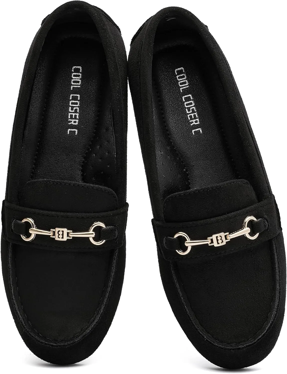 Women's Wide Loafers Casual Slip on Flat Shoes Women's Comfort Penny Loafers with Arch Support Women Dressy Moccasins