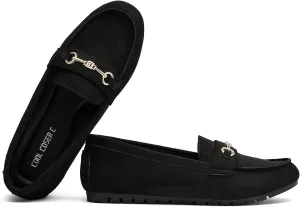 Women's Wide Loafers Casual Slip on Flat Shoes Women's Comfort Penny Loafers with Arch Support Women Dressy Moccasins