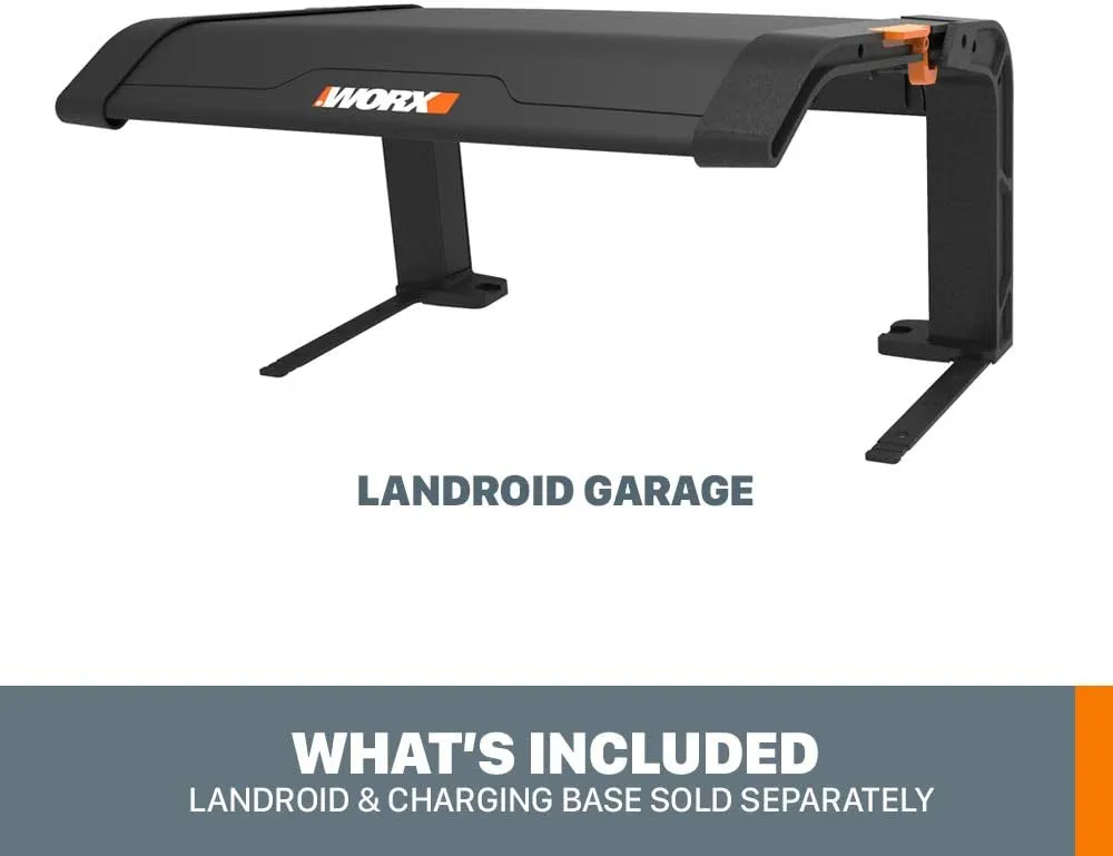 WORX WA0810 Landroid Garage with Flip up Cover, Gray