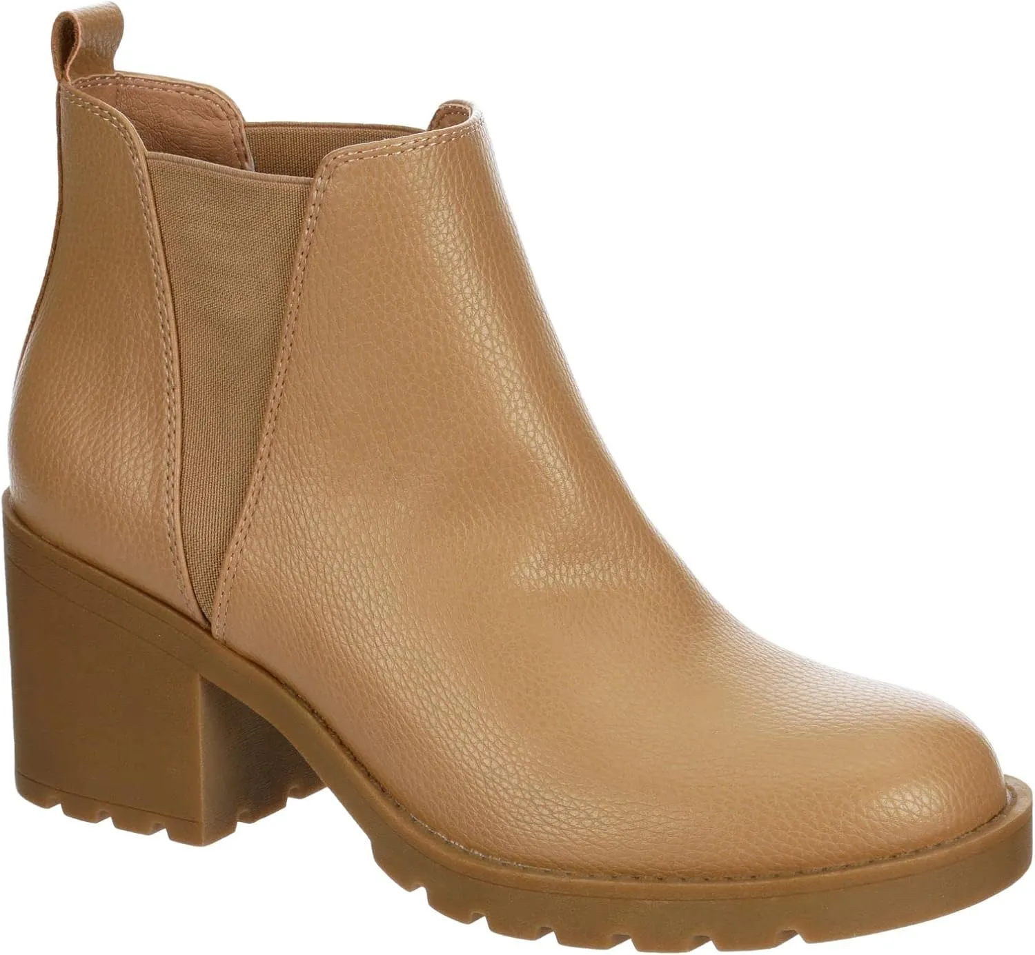 XAPPEAL Laura - Women's Block Heel Slip-On Chelsea Boot with Lug Sole